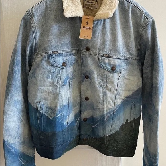 Rare Find Polo Ralph Lauren Mountainscape Denim Jacket. NWT. Size Medium. - Picture 10 of 10